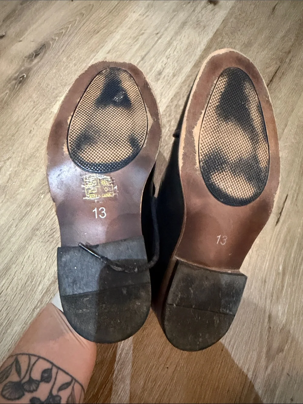 Boys Black Leather Cap-Toe Oxfords - Classic Lace-Up